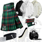 Battle Of Kilts Men’s Tartan Kilt Outfit – 8-Piece Scottish Set with Premium Accessories